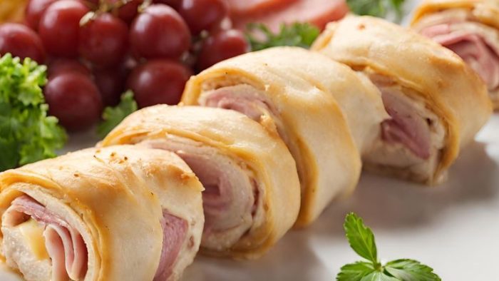 Rollitos de Pollo con Queso y Jamón