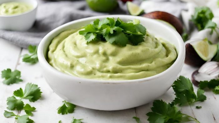 Salsa de Aguacate Cremosa con Cilantro