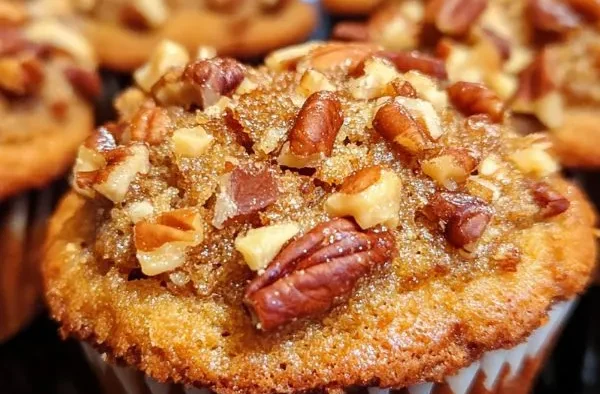 Muffins de pastel de nueces pecanas